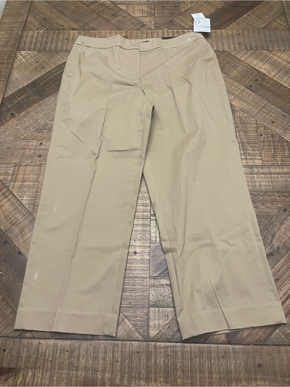 Peck & Peck Collection Wide Leg Crop Trousers Chinos Size 8 NWT Stein Mart
